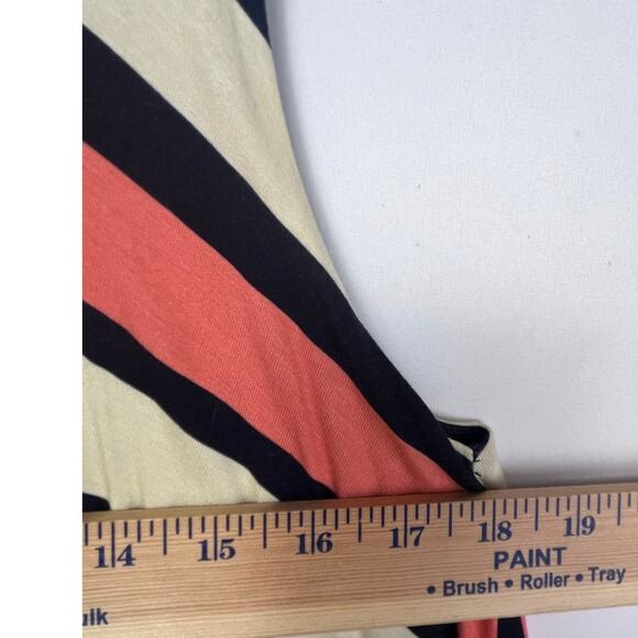 Maeve Women's Med Multicolor Sleeveless Lagenfeld Look Striped Hippie Boho Dress - Picture 4 of 9